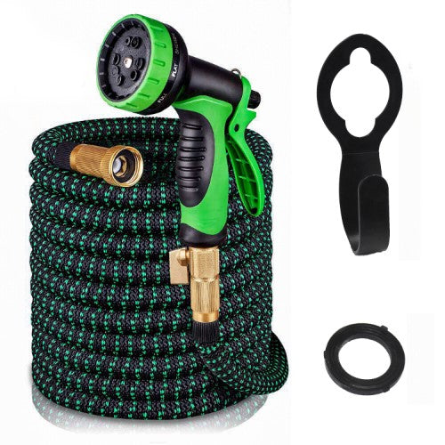 Liberty Flexible Expandable Garden Hose 100 Feet With Spray Nozzle Triple Layer Nylon Hose