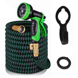 Liberty Flexible Expandable Garden Hose 100 Feet With Spray Nozzle Triple Layer Nylon Hose