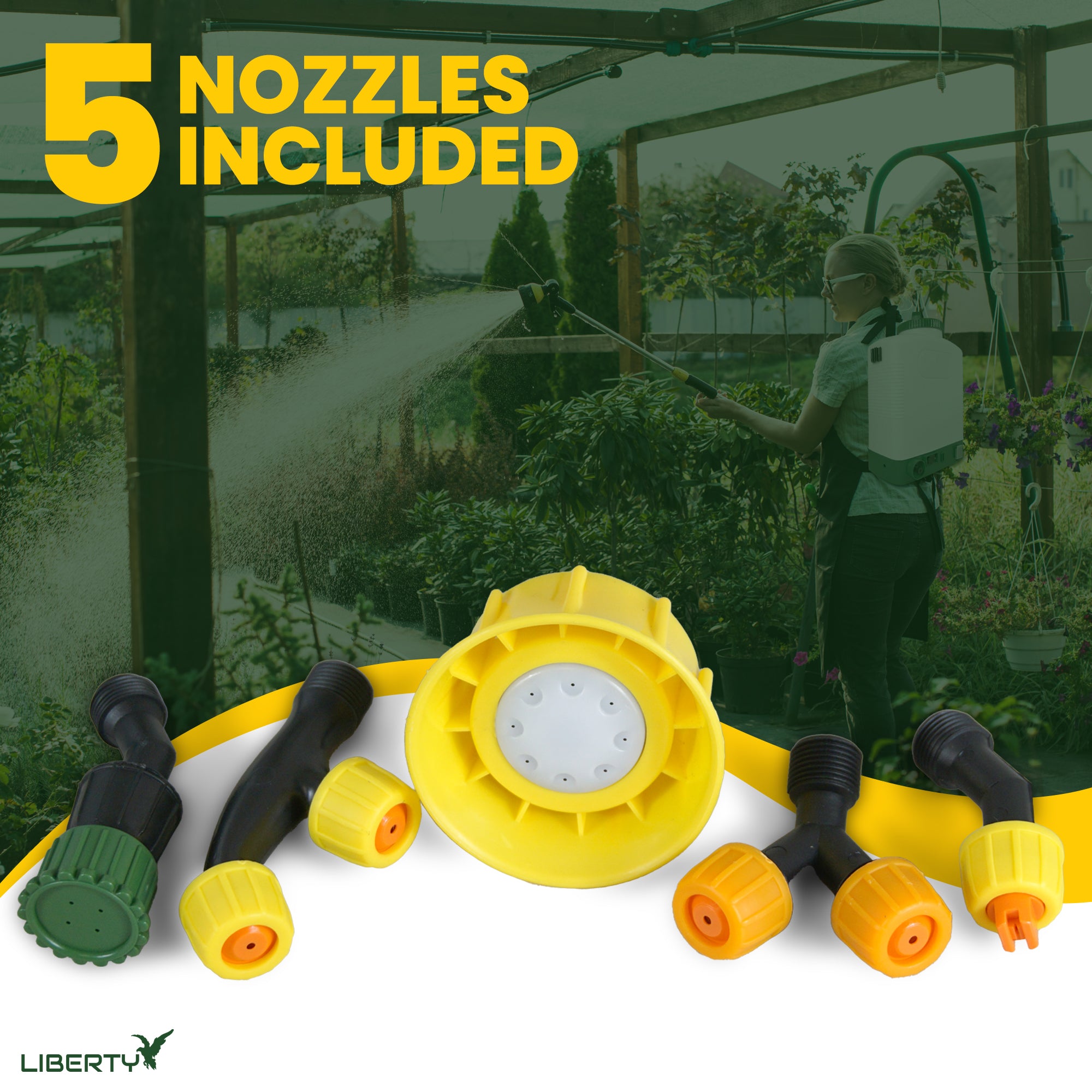 liberty herbicide spray nozzles Liberty Professional Grade 4 Gallon Backpack Electric Battery Sprayer