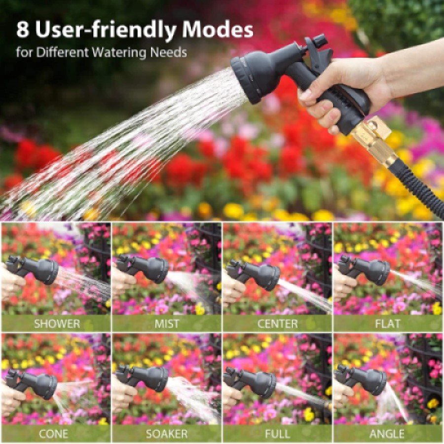 sprayer for garden hose Liberty Flexible Expandable Garden Hose 100 Feet With Spray Nozzle Tri